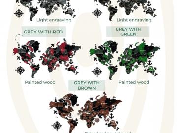Wooden World Maps