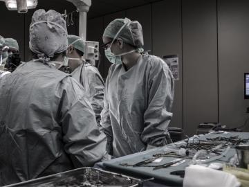 Medical professionals working