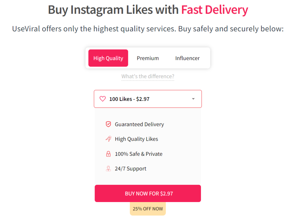 useviral buy 100 instagram likes