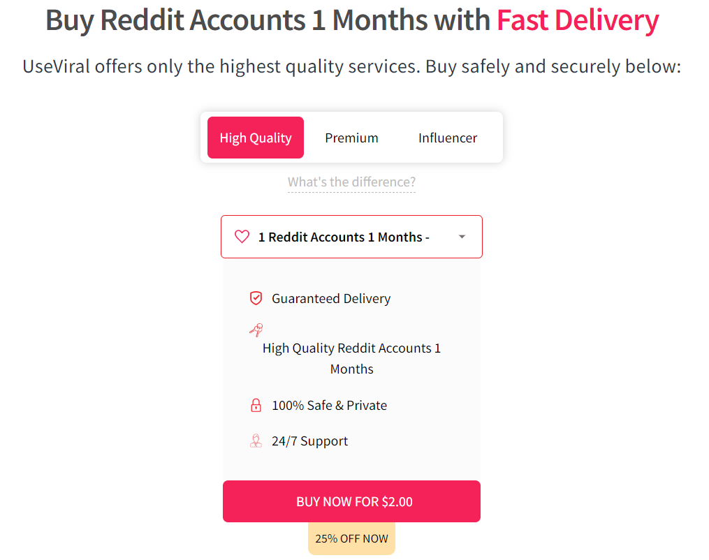 useviral buy reddit account 1 months old
