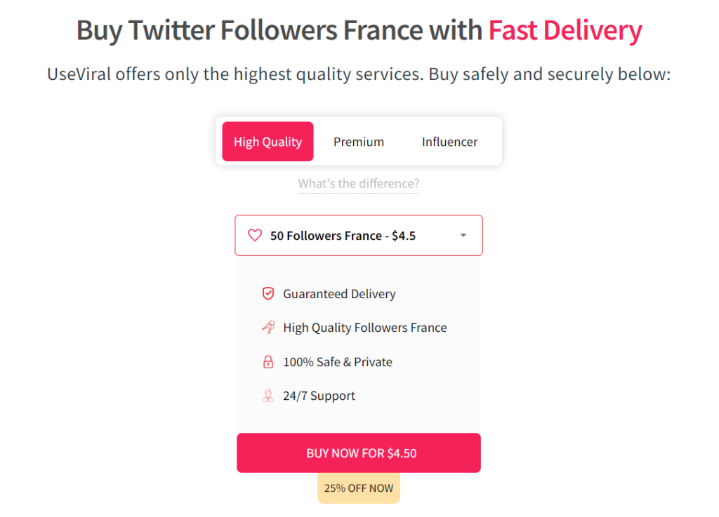 useviral buy twitter followers france