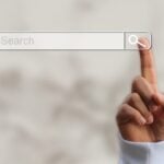 search, google, finger