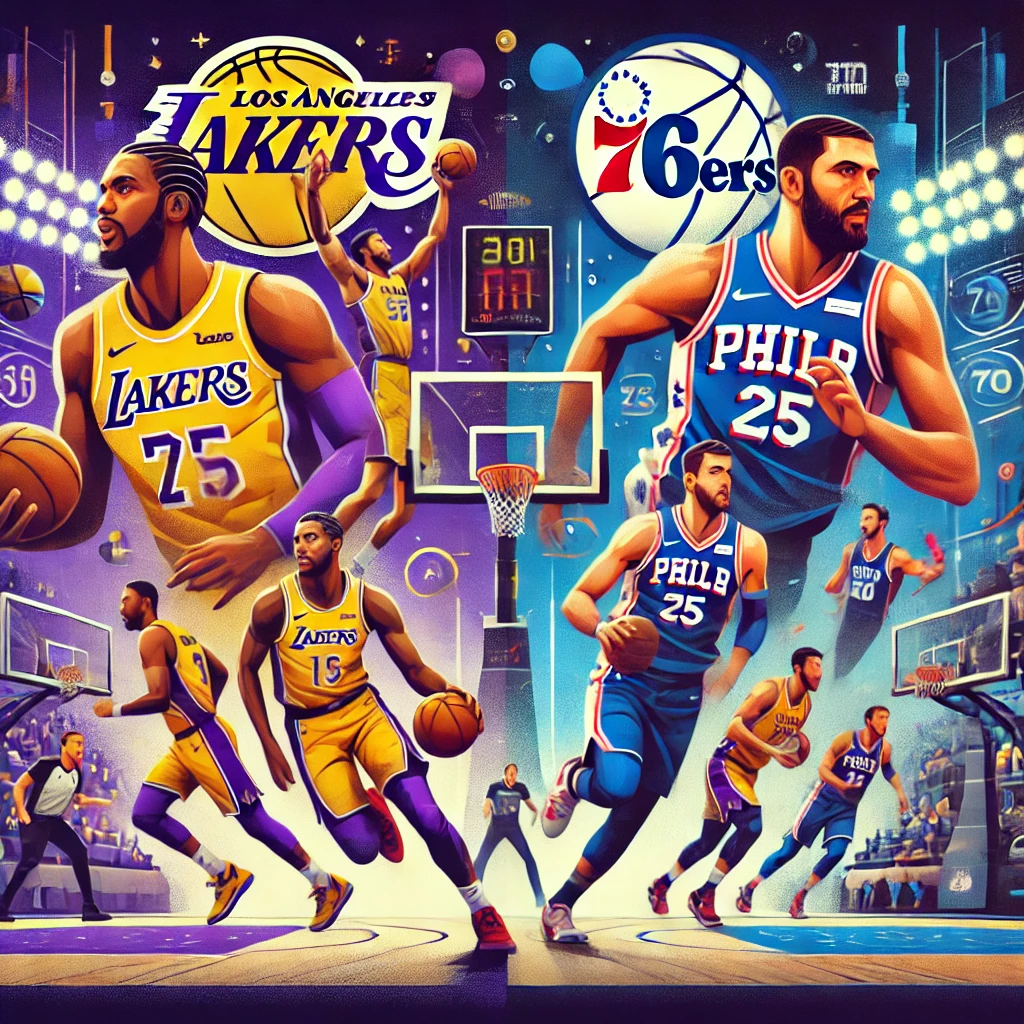 Lakers vs 76ers Match Player Stats