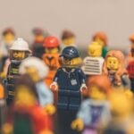 assorted-color Ninjago plastic figures