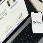 A laptop computer sitting on top of a desk