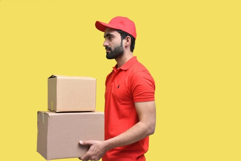 a man holding a box