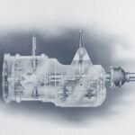 Cutaway view of a manual transmission gearbox