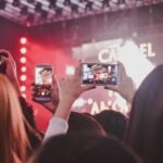 people watching concert during night time